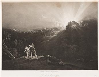 JOHN MARTIN Group of 7 mezzotints from Paradise Lost.